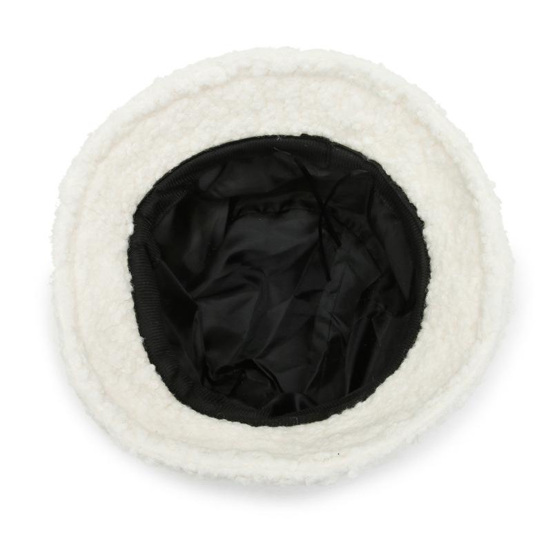 Autumn and Winter Hat Women's Light Board Trendy Lamb Wool Japanese Fisherman Hat Fashionable Light Board Short Basin Hat