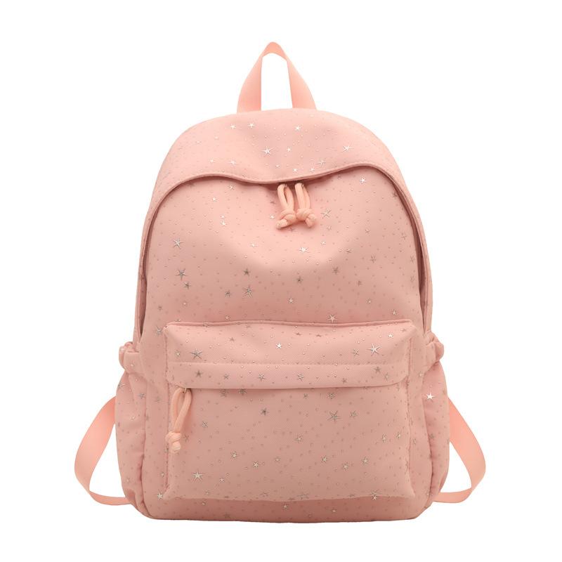 Schoolbag Casual Star Backpack for Women, Large Capacity, Japanese Fresh Schoolbag, New Simple Fashion Commuter Backpack