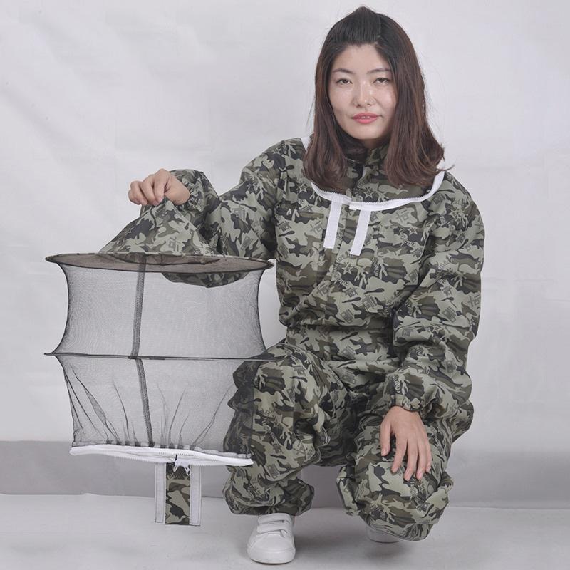 Biskötselprodukter Skyddskläder Jacka Byxor Slöja Bi-skyddande Klänning Kamouflage Biskötseldräkt Skyddande