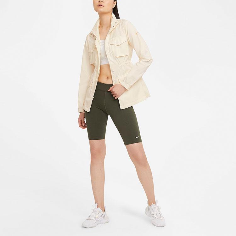 Nike Outdoor Casual Multi-Pocket Stand Collar Solid Woven Jacket Women Jacket Coconut-Milk CZ8973-114