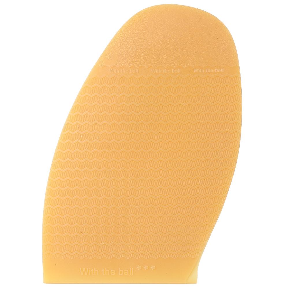 Leather Shoes Outsoles Rubber Anti Slip Forefoot Sole Flat Shoes Repair Half Sole Pad (Yellow)