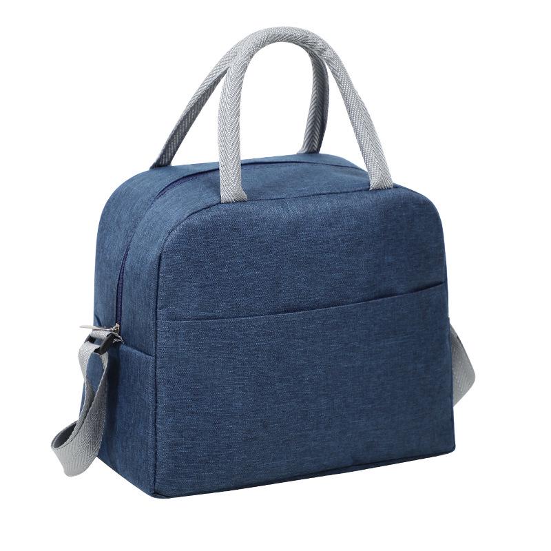 New Oxford Cloth Insulated Lunch Bag with Aluminum Foil, Crossbody Bento Bag for On-the-Go Meals