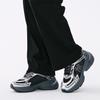 MLB New York Yankees Mode Rétro Bloc de Couleur Semelle Épaisse Maille Couple Sport Respirant Haut Tige Basse Chaussures de Course Baskets Unisexes 3ARNSPE5N-50SID