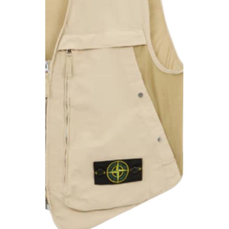 STONE ISLAND FW24 Logo Letter Reißverschluss Lässige Weste Unisex Weste Off-White 8115G03M3-V0097