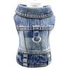 Fashion With D-Ring Dog Jeans Jacket Breathable Comfortable Dog Denim Shirts Pet Clothes Dog