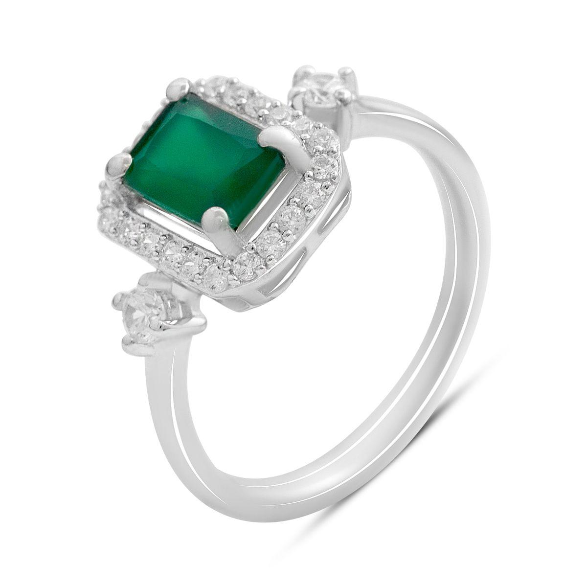 

Срібна каблучка з натуральним агатом 1.568ct, фіанітами, вага виробу 2,52 г (2208242) 17 смарагдовий