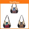 Canvas Tote Bag For Women Large Capacity Street Style With Zipper Closure For Daily Use