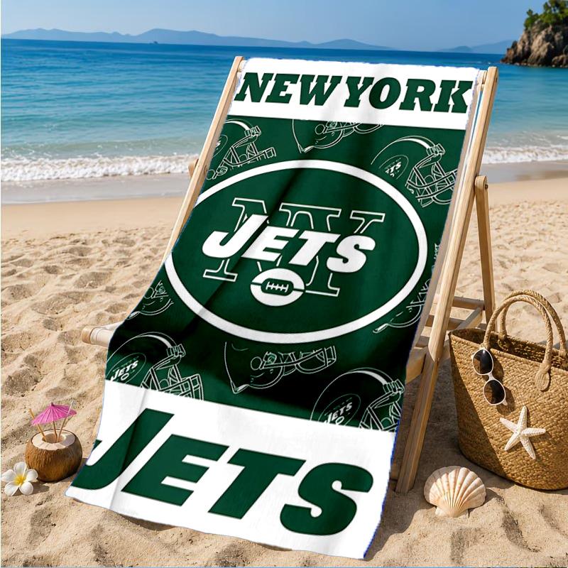 Jets Helmet Beach Towel, Microfiber Beach Towel, Perfect For Pool, Beach, Travel, Home Decor Beach Party Fan gifts