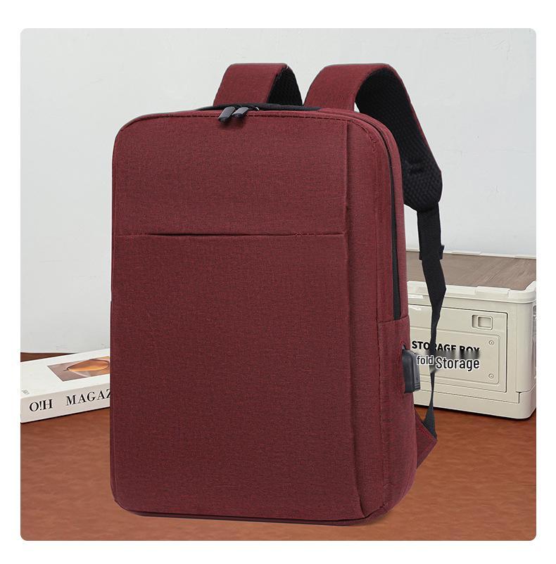 Мужской USB Многофункциональный Рюкзак для Ноутбука с Принтованным Логотипом - Повседневный Школьный Рюкзак с Двумя Лямками