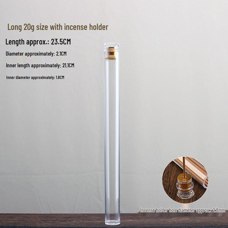 Acrylic Agarwood Incense Holder: Transparent Tube with Large Capacity for Storage