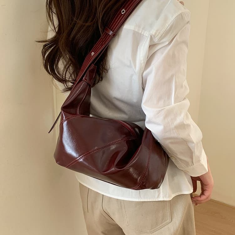 Oil wax leather soft tote bag women's shoulder bag