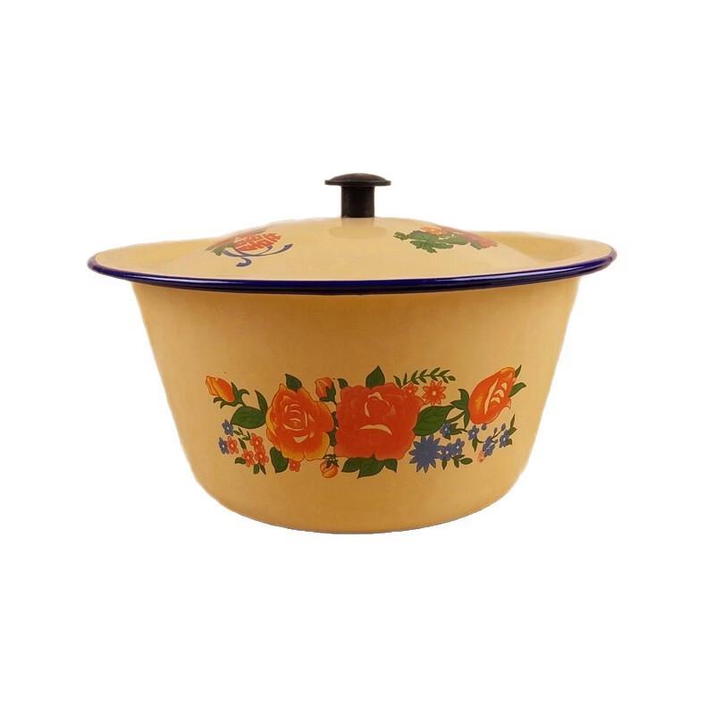 

Vintage Cartoon Enamel Soup & Storage Basin