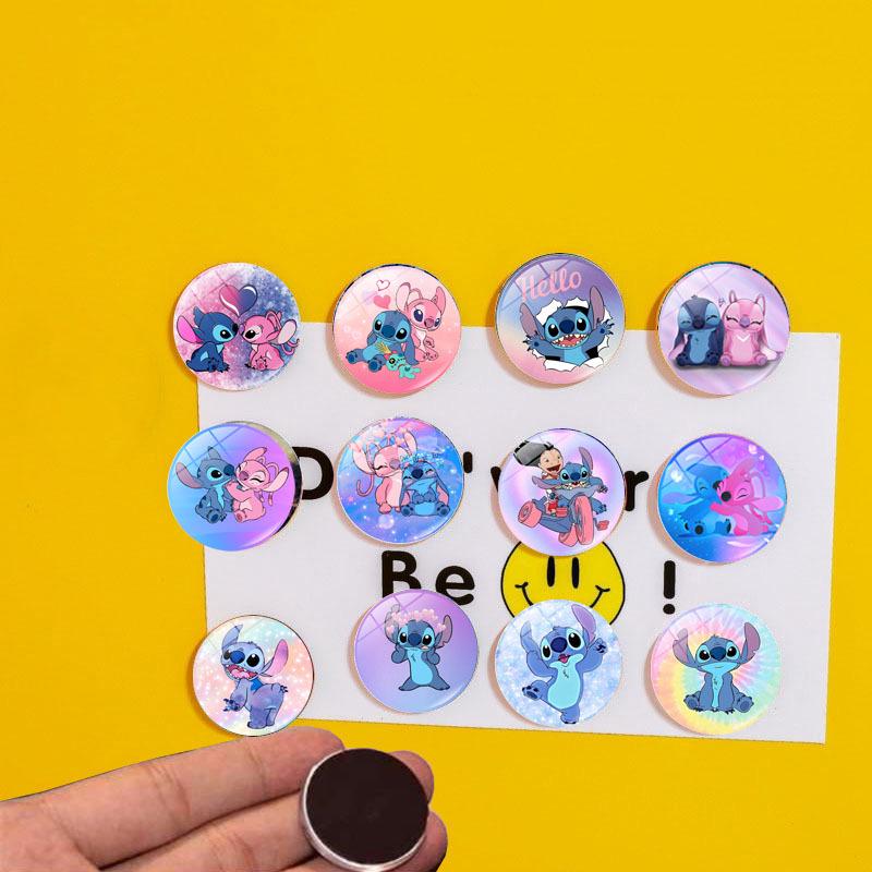 Lilo & Stitch Crystal Glass Magnet - Cartoon Stitch Home Decor Fridge & Whiteboard Sticker