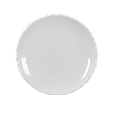 Tengyu 12-inch White Melamine Shallow Round Dinner Plate
