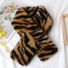 Leopardenmuster Kunstpelz Schal - Damen Winter Warm Vielseitig Kreuz-Halswärmer Damen Schals