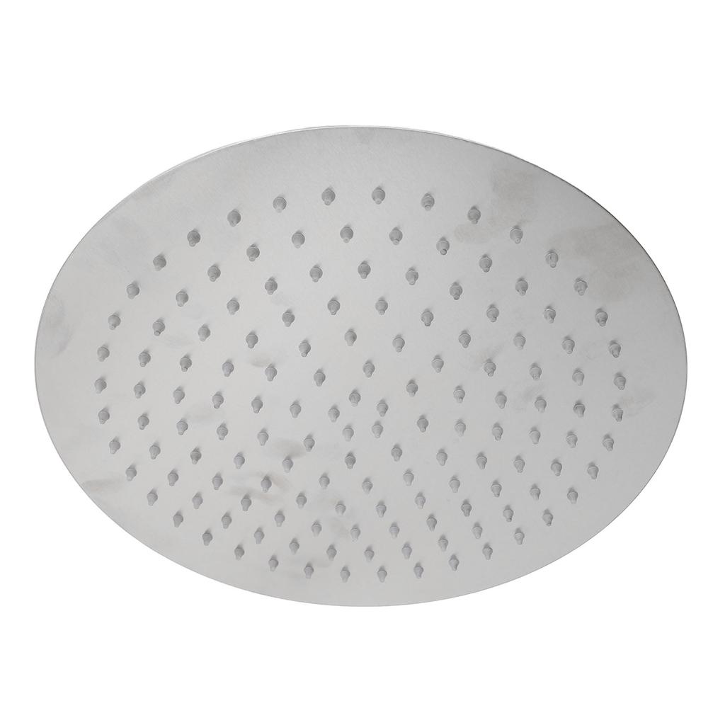 Rain Shower Head 12 Inch Stainless Steel G1/2 Thread Ultra Thin High Pressure Round Rainfall Shower