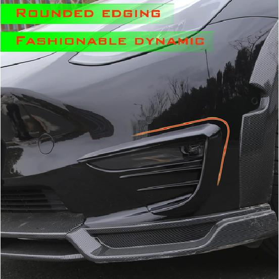 For Tesla Model Y Front Fog Light Cover Fog Light Trim Eyebrow Cover Trim Frame