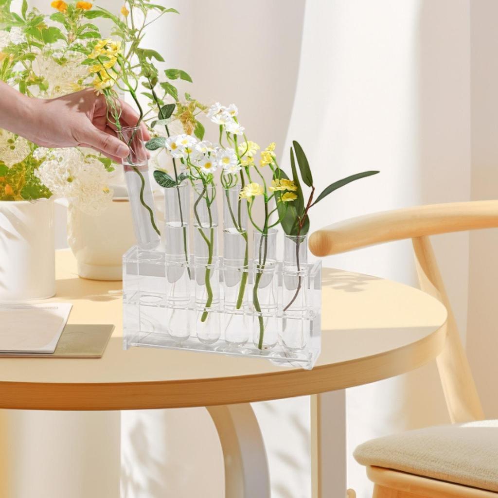 Reagensglassvase Sett Dekorativ Blomsterpotte Innflyttingsgave Formeringstasjon for Bryllup Kafé Hjemmeinnredning Hage Balkong