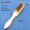 Copper Wire Brush with Wooden Handle for Fine Derusting, Deburring, Polishing, and Grinding