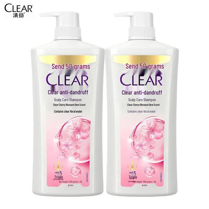 Clear Cherry Blossom Anti-Dandruff Shampoo (2 x 450g)