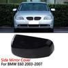 Left Driver Side Rearview Mirror Cover For BMW 5 Series E60 04-2007 Gloss Black