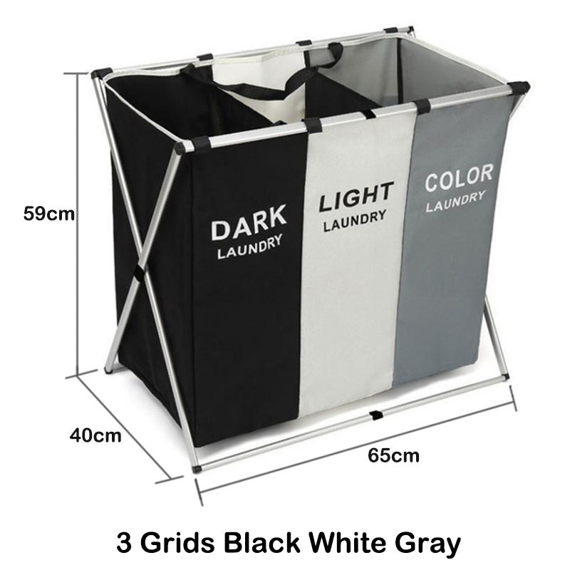 

BGRORIO Складная корзина для белья Три отделения Водонепроницаемый органайзер Корзина Дом Большая Грязная одежда Игрушки Корзина для белья