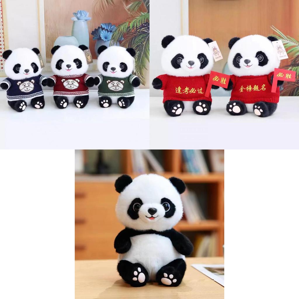 Charming 8-inch Realistic Panda Plush Toy Perfect Children's Day Gift Souvenir