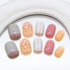 Colorful Summer Dopamine Contrasting Color Korean Candy Floral Press-On Nails, Romantic Girlish Removable False Nail Art 24 Pcs
