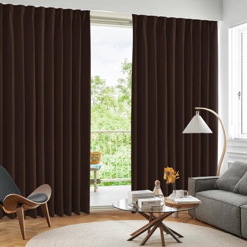 Deconovo Curtains, Level 1 Blackout, Set of 2, 150cm Wide x 230cm Long, Thick Drape, Shape Memory, Washable, UV Protection, Japan JSL Certified, 99.99