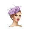 Topper Hat Retro Style Imitation Linen Women Headwear Bows Feathers Mesh Accents Fascinator Hat Hair Accessory