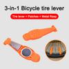 Bike Tire Repair Kit, Self-Adhesive Bike Tire Patch Kit, Metal Rasp and Tire Lever, Bike Patch Kit for Mountain and Road Bike