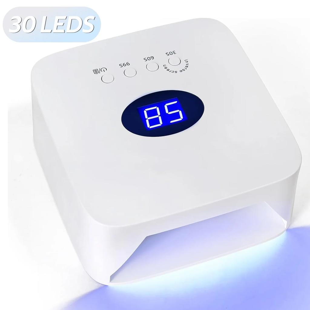 72W Cordless UV Nail Lamp Rechargeable 30 LEDs Nail Dryer UV Light Cabin Professional Nail Art Manicure Tools for Home and Salon
