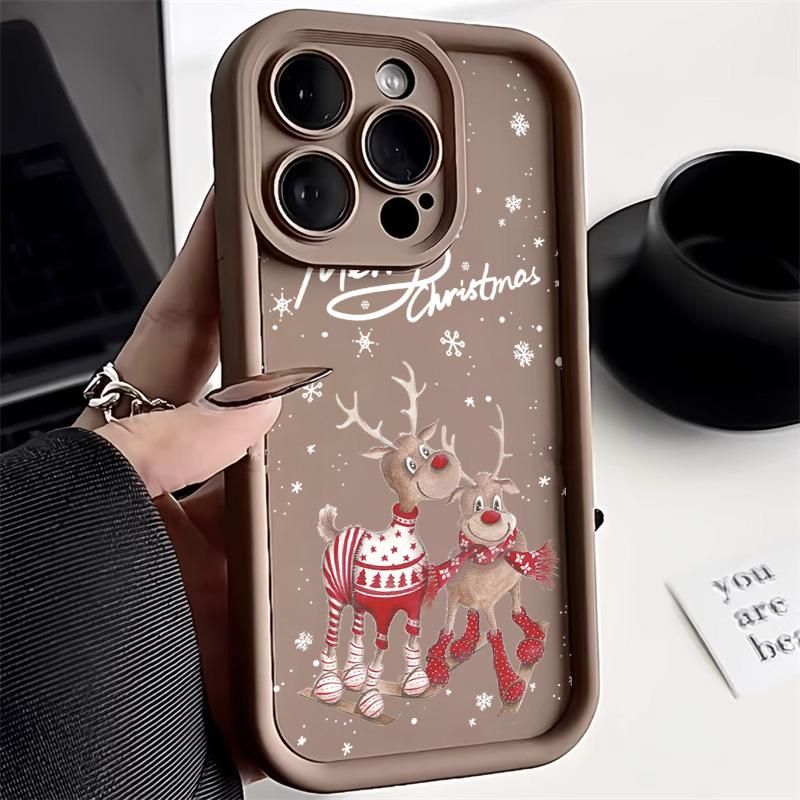 Christmas Phone Case for iPhone 11 13 12 14 15 16 Pro Max XR XS Samsung A15 A55 A05 Redmi 12 13C OPPO A16 A18 A60 Reno 11 Vivo Y17S Y12 Infinix Note