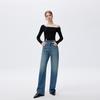 2026 European Style High-End Women's Wide Leg Summer Jeans - High Waist, Loose Fit, French Luxury, Floor-Length