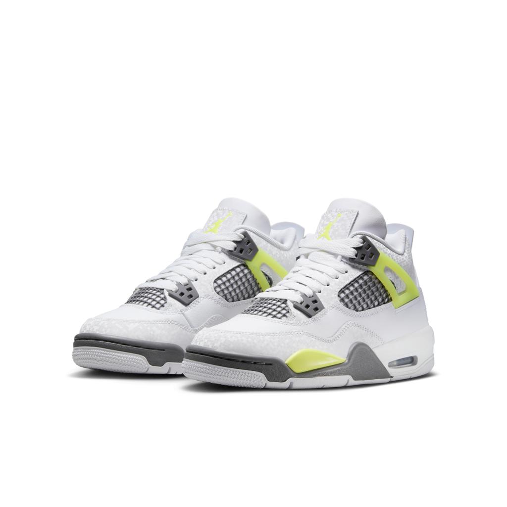 Air Jordan 4 Retro GS Light Lemon Twist Dětské tenisky Bílá Světle grafitová HJ5990-100