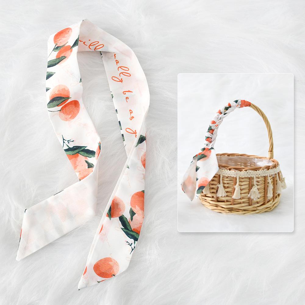 Sommer Luxus Design Damen Seidenband Schal Handtaschengriff Wickelband Tasche Band Schal Damen Mädchen Kopf Haar Handgelenk Band Schal