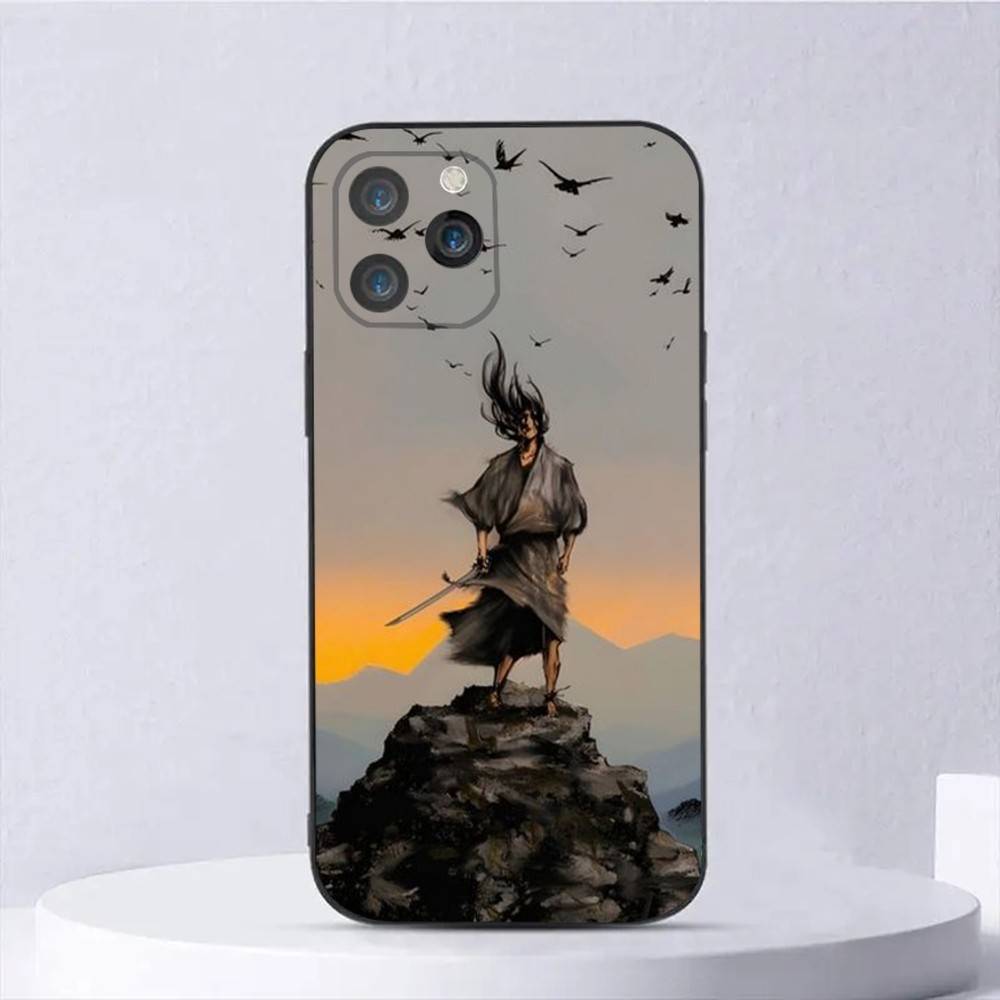 V-Vagabond Manga Phone Case For iPhone 16,15,14,13,12,11,Plus,Pro Max,XS,X,E,SE,Mini Soft Silicone Black Cover