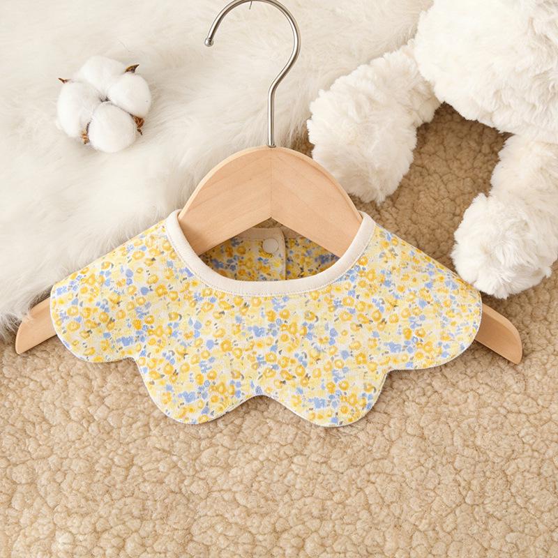 Bavaglino per neonato a petalo impermeabile double-face in stile coreano - 100% garza di cotone