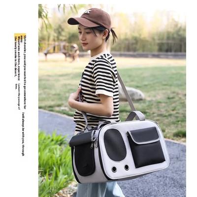 Cat Carrier Bag Foldable Portable Outdoor Travel Handbag Large Capacity Breathable Pet Carrying Shoulder Bags Pet Supplies