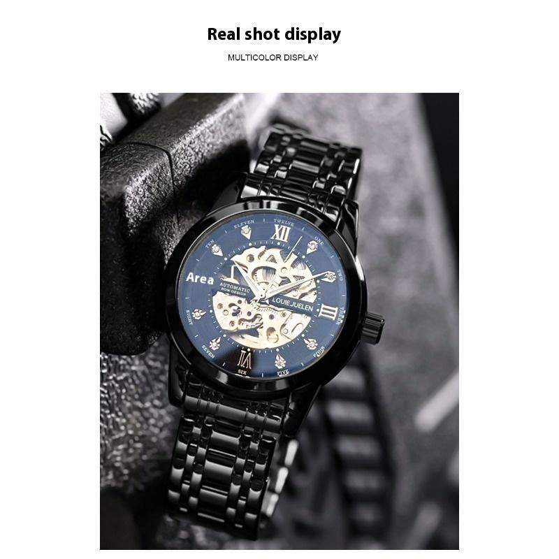 Top Brand Vacuum Plated Watch Men's Fully Automatic 30 m Waterproof Steel Strip Men's Mechanical Watch
