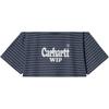 Carhartt WIP Letter Print Striped Crew Neck Short Sleeve T-Shirt Men Tops Blue White I032850-1XP-XX