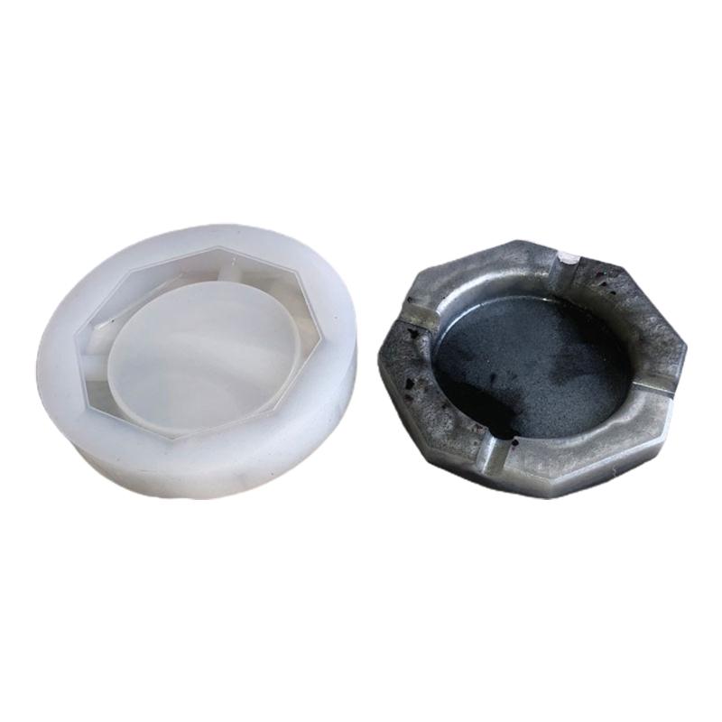 Round Square Rhombus Polygon Ashtray Casting Silicone Mold Handmade Cigarette Ash Tray UV Crystal Epoxy Resin Mold