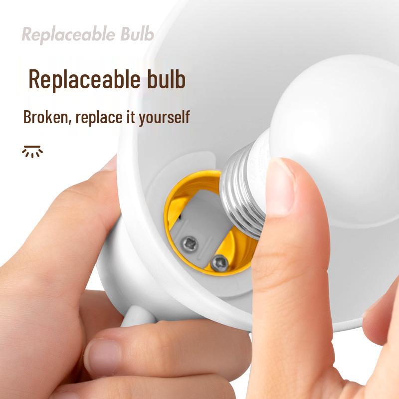 EnergieSparendes Nachttischlicht mit Schalter und Steckdose - Augenschutz Steckerlampe