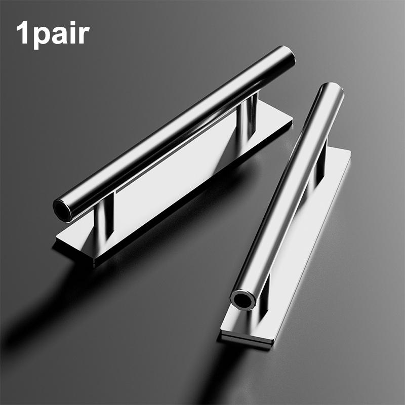 2Pcs Abs Door Handle Self-Adhesive Punch-Free Door Knob Wardrobe Cabinet Drawer Cupboard Handlebar Home Furniture Hardware