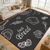 Hand Drawn Food Pattern Rug Indoor Non-Slip Easy Cleaning Izable Carpet Bedroom Play Living Room Floor Mats Dining Room