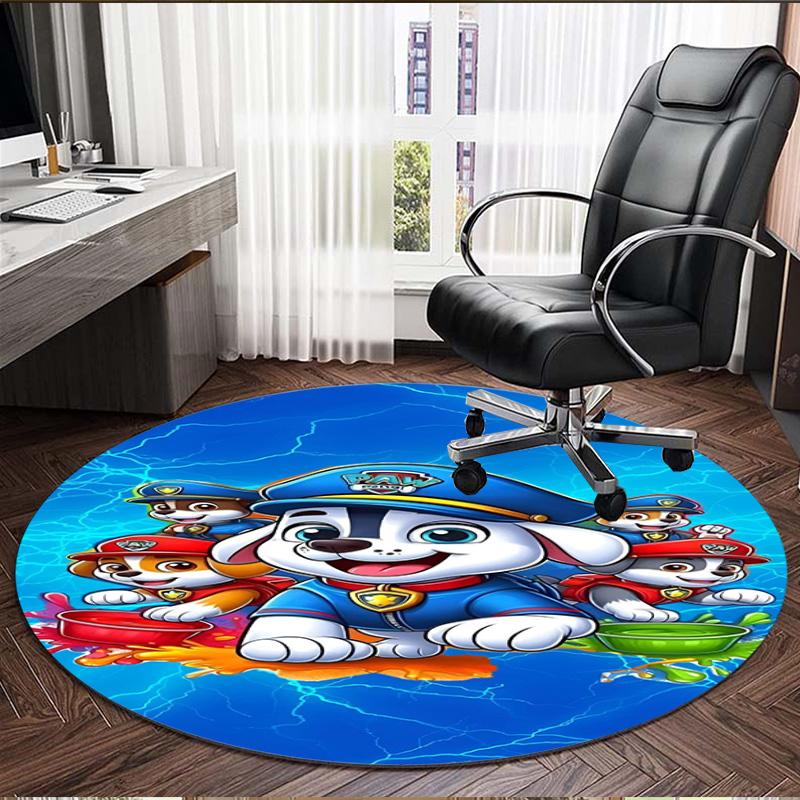 PAW Patrol Print Round Rug, Washable Floor Carpet, For Entryway Dorm Laundry Room Office Study, Home Decor Birthday Christmas Gift
