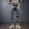 Camouflage elastic Harlan pants men's breathable trendy brand loose tied tote overalls men's spring and autumn casual pants men's models