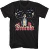 Universal Monsters Mehrfarbig Dracula Erwachsenen Schwarz Kurzarm T-Shirt Vintage Stil Grafik-T-Shirts