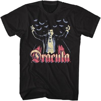 Universal Monsters Multitone Dracula Adult Black Short Sleeve T Shirt Vintage Style Graphic Tees
