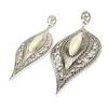 Les Trésors De Lily [J1239] - Silver Beige 'Sissi' Designer Earrings